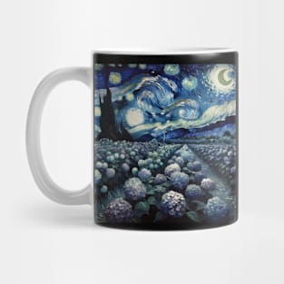 Enchanted Flower Garden Night: Hydrangea Starry Floral Mug